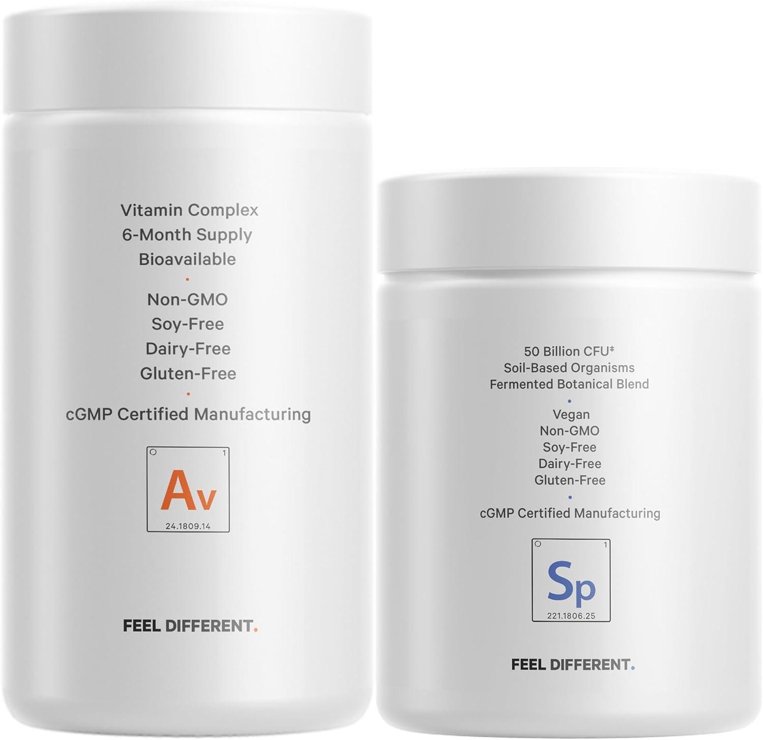 image:imageCodeage Daily ADK Vitamin amp Probiotic Bundle Vitamin A Retinyl Palmitate Vitamin D3 Cholecalciferol Vitamin K 50 Billion CFU SBO Probiotic Blend NonGMO