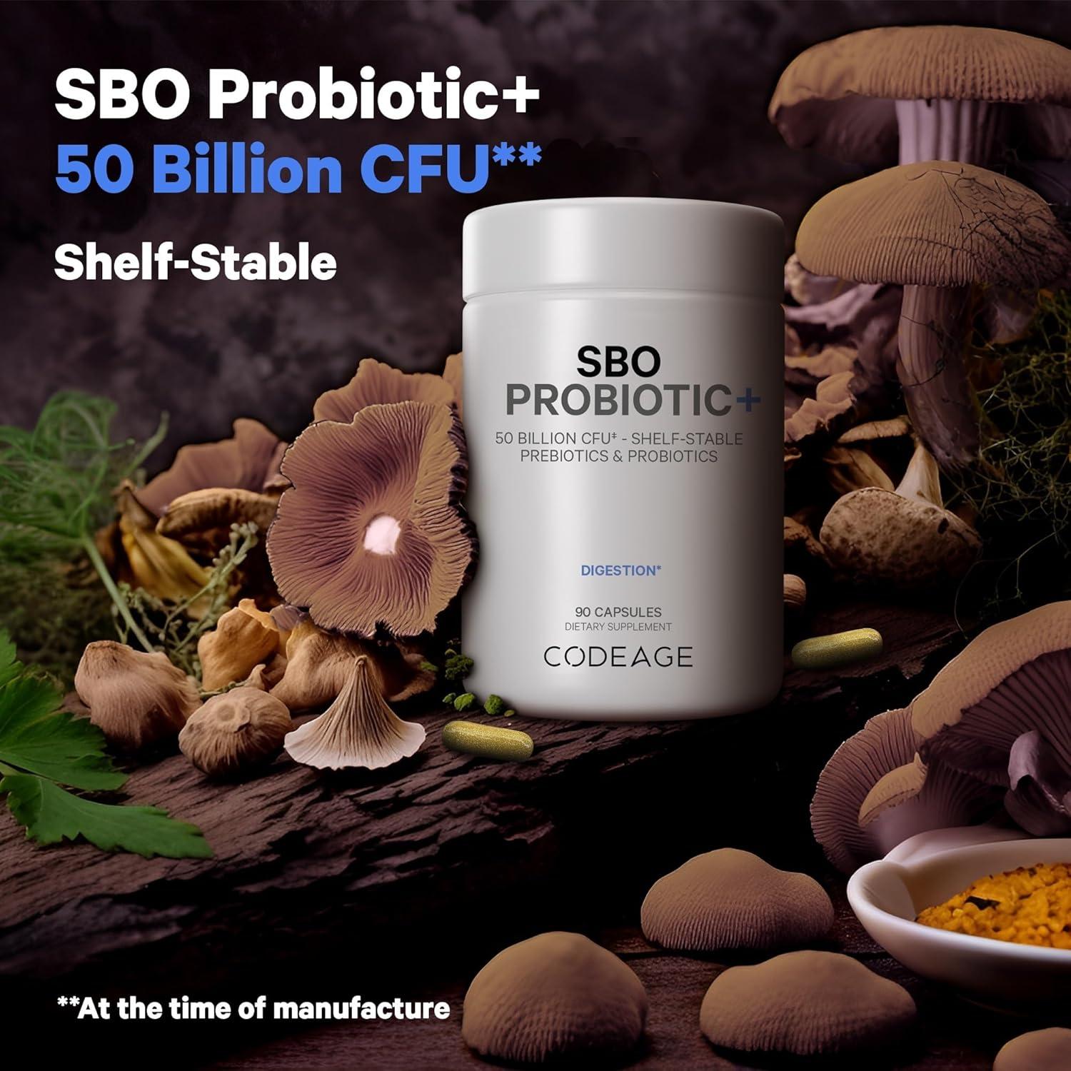 image:imageCodeage Daily ADK Vitamin amp Probiotic Bundle Vitamin A Retinyl Palmitate Vitamin D3 Cholecalciferol Vitamin K 50 Billion CFU SBO Probiotic Blend NonGMO