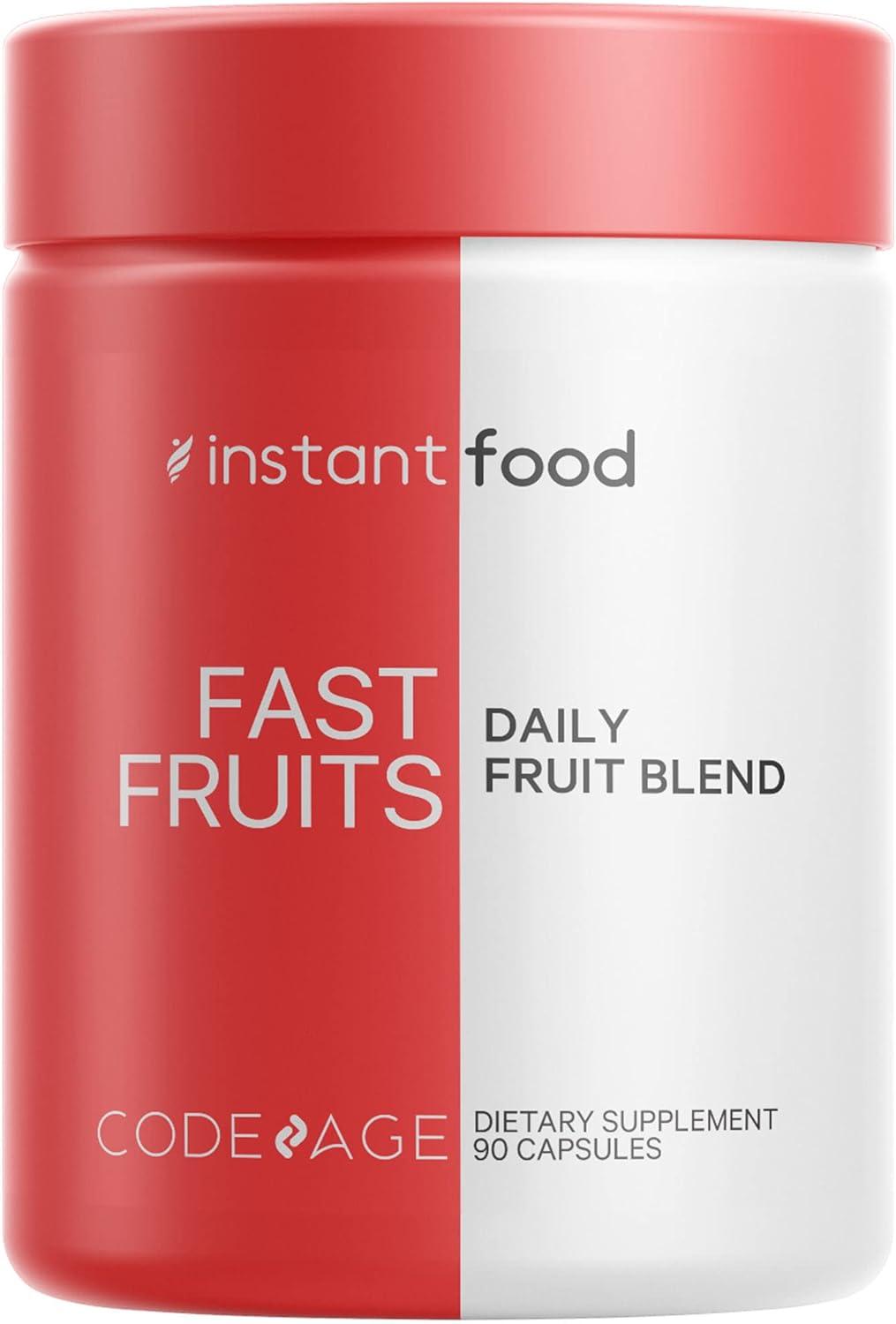 image:imageCodeage InstantFood Easy Veggies Fast Fruits Bundle Vegetable amp Fruit Blend Capsule Supplement PlantBased Phytonutrient Formula Vegan NonGMO 180 Capsules