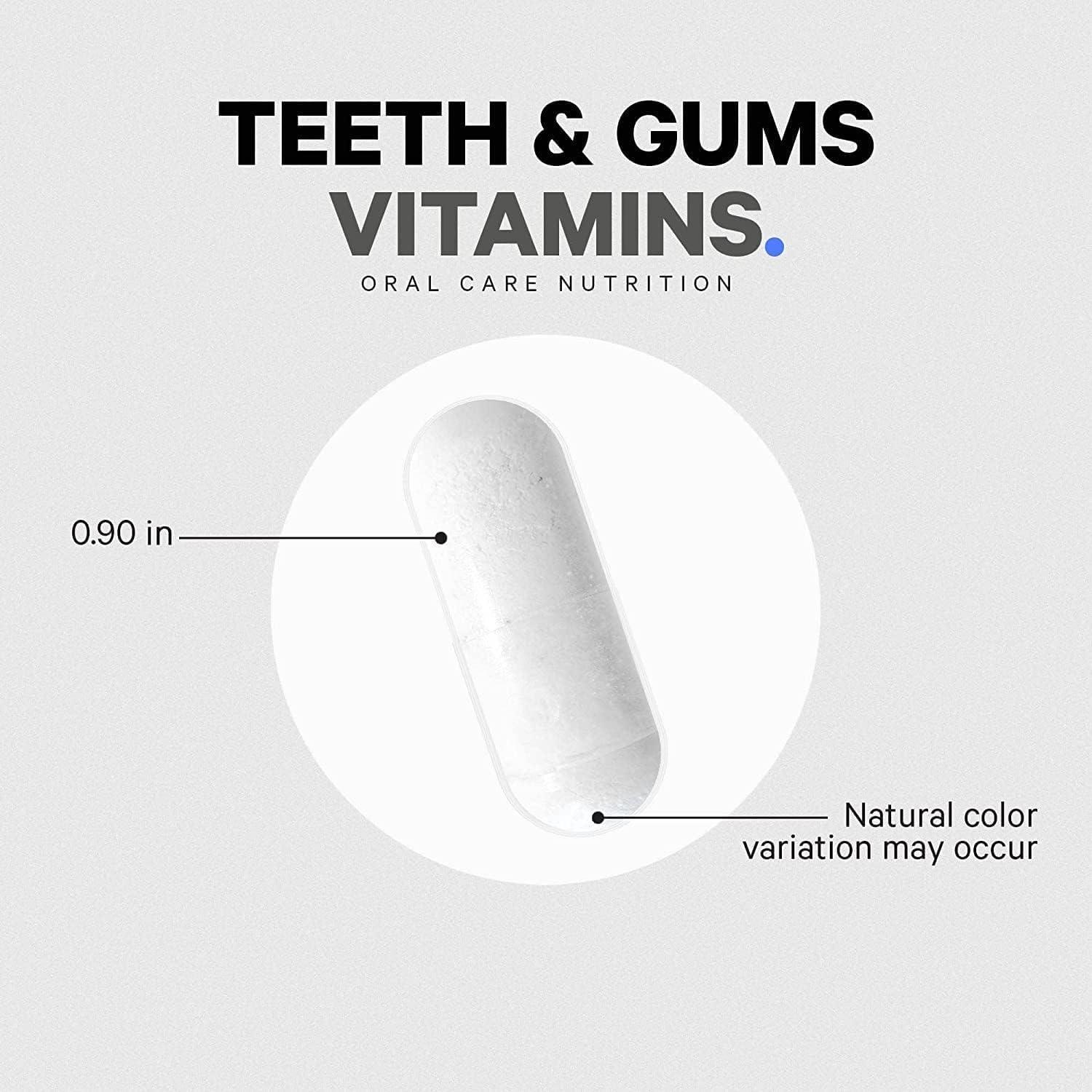 image:imageCodeage Teeth amp Gums Vitamins Oral Probiotics Supplement for Mouth Whole Food Calcium Collagen Potassium Vitamin C D3 K2 Zinc Oral Care amp Dental Multivitamin Supplements 2 Pack1