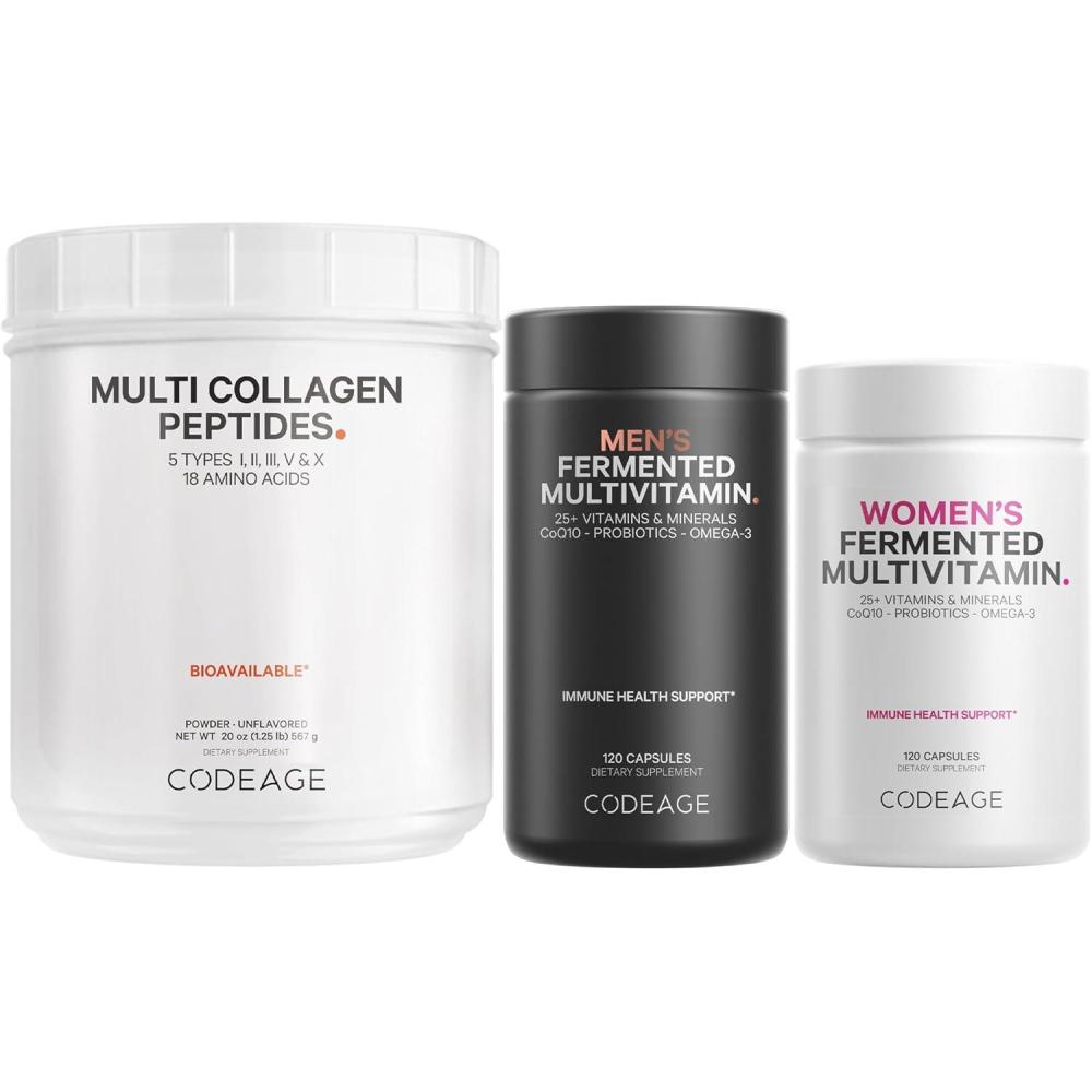 image:imageCodeage  Multi Collagen Protein  His and Her Multivitamin Bundle