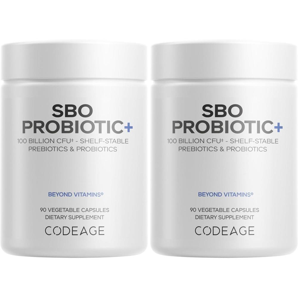 image:imageCodeage SBO Probiotics 100 Billion CFUs Per Serving Multi Strain Soil Based Organisms Blend and Organic Fermented Botanical Blend ShelfStable  2 Pack2