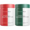 Codeage InstantFood Easy Veggies + Fast Fruits Bundle – Vegetable & Fruit Blend Capsule Supplement – Plant-Based Phytonutrient Formula – Vegan, Non-GMO – 180 Capsules