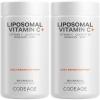 Codeage Liposomal Vitamin C 1500mg with Zinc, Elderberry, Citrus Bioflavonoids Grapefruit, Lemon, Orange Powder, Quercetin & Rose Hips Fruit – Vegan Supplement – Non-GMO, Vegan Pills – 2 Pack(2)