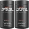 Codeage Men’s Daily Multivitamin – 25+ Essential Vitamins & Minerals, Organic Whole Foods, Probiotics, Omega-3, Zinc, Vitamins A, B, C, D, E & K, 2 Pack(2)