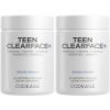 Codeage Teen Clearface Adolescent Face, Skin & Pimples, Vitamins A, C, D3, E, Pantothenic Acid, Niacin, Zinc Supplement Teenagers, Probiotics, L-Lysine, Omega-3, Oily Skin, Pores, Spots – 2 Pack(60 Count (Pack of 2))