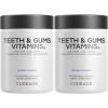 Codeage Teeth & Gums Vitamins + Oral Probiotics Supplement for Mouth – Whole Food Calcium, Collagen, Potassium, Vitamin C, D3, K2, Zinc – Oral Care & Dental Multivitamin Supplements – 2 Pack(2)