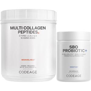 Codeage – Multi Collagen Protein + SBO Probiotics 50 Billion CFU Bundle