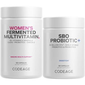 Codeage Daily Immune System Support Multivitamin for Women + Probiotics Bundle