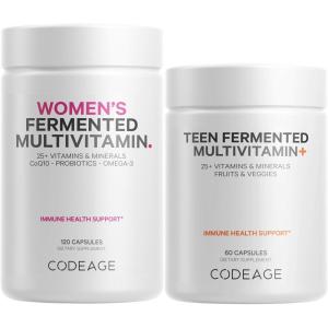 Codeage Immune Support Bundle Multivitamin for Women + Multivitamin for Teens