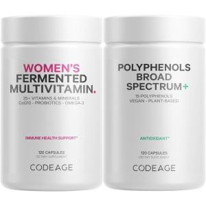 Codeage Immune Support Multivitamin for Women + Antioxidants Bundle