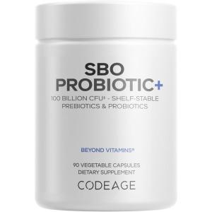 Codeage SBO Probiotics, 100 Billion CFUs Per Serving, Multi Strain Soil Based Organisms Blend and Organic Fermented Botanical Blend, Shelf-Stable – 2 Pack(1)