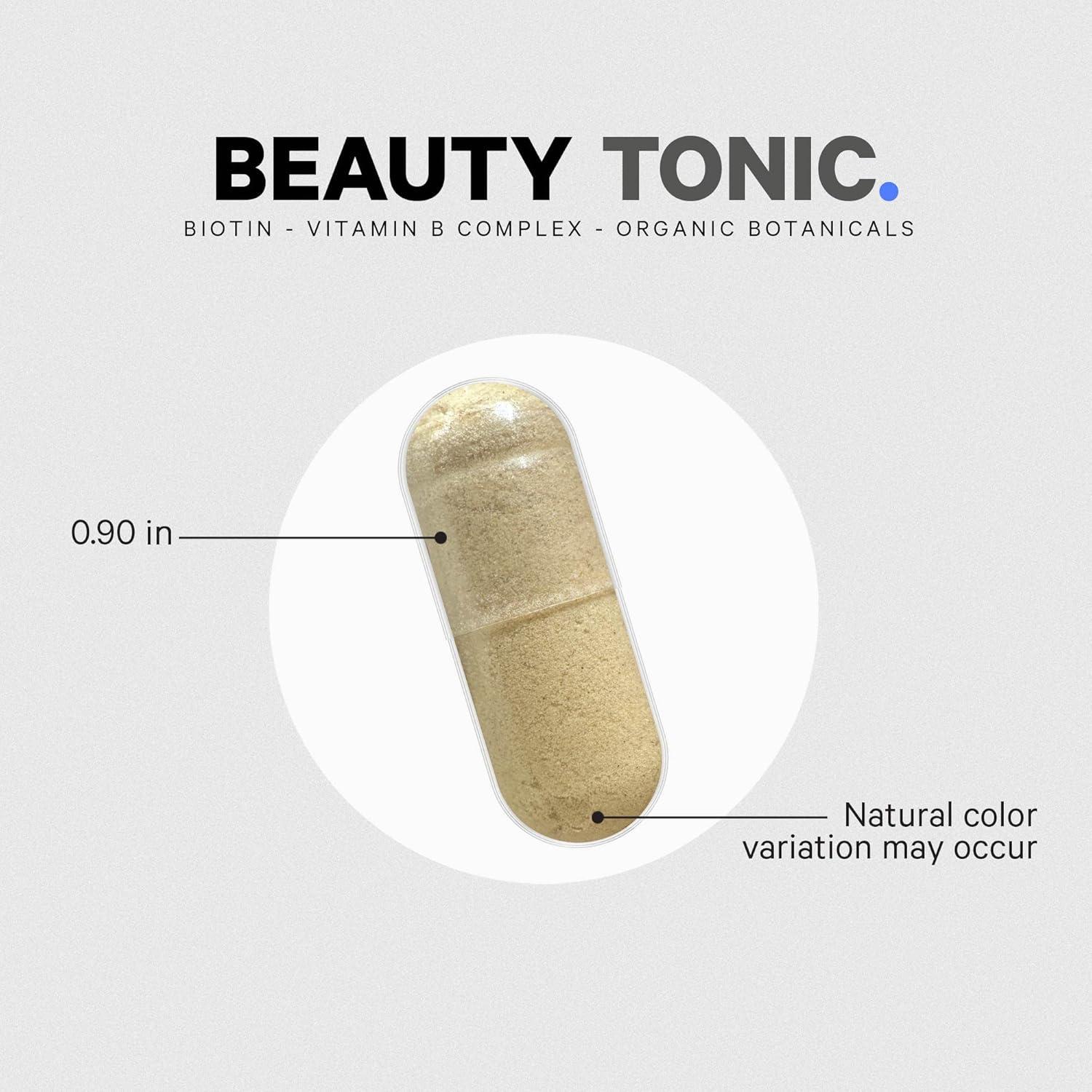image:imageCodeage Biotin Supplement with Vitamin C Vitamin E Vitamin B6 Niacin Folate Organic Food Blend Phytoceramides Astaxanthin Selenium Beauty Tonic Hair Skin and Nail Support Vegan 90 Ct