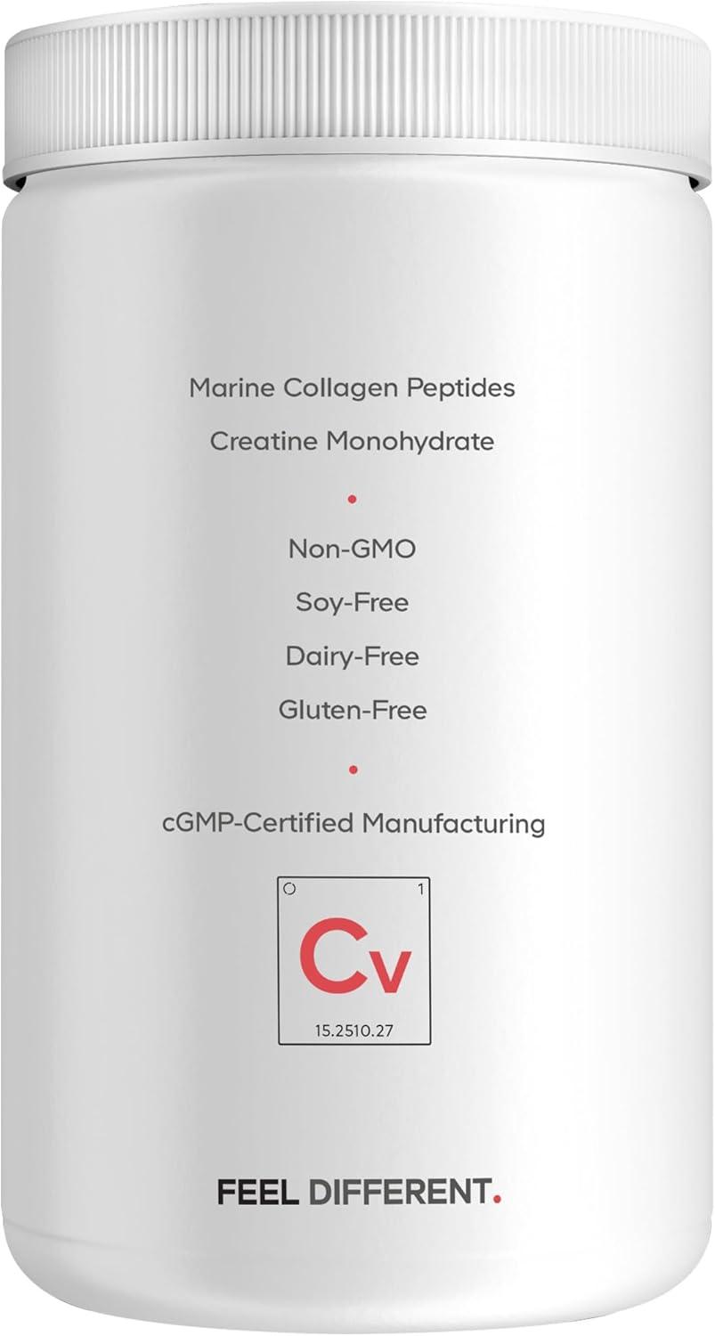 image:imageCodeage Creatine Collagen Peptides Creatine Monohydrate Powder Supplement WildCaught Marine Collagen Biotin Magnesium Vitamin C Hyaluronic Acid Vanilla Flavored NonGMO 15 Oz