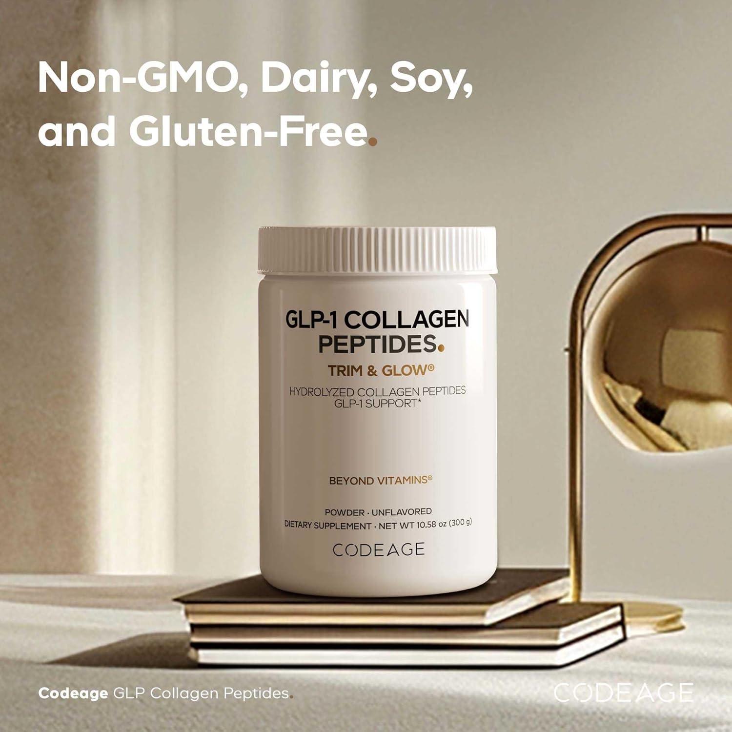 image:imageCodeage GLP1 Collagen Powder Supplement Nextida GC Collagen Peptides GLP 1 Support Hydrolyzed GrassFed Type I amp III Unflavored NonGMO GlutenFree DairyFree 1058 Oz