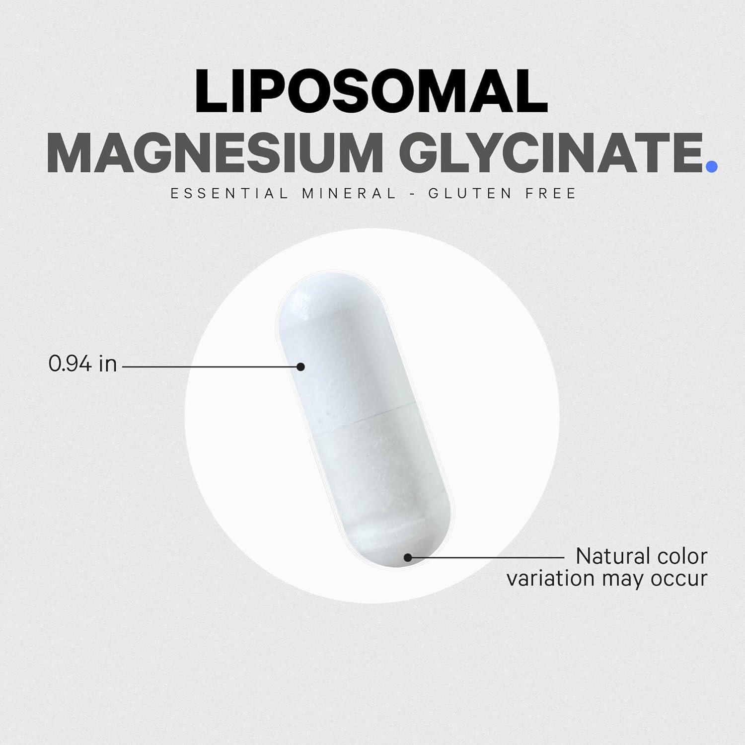 image:imageCodeage Liposomal Magnesium Glycinate Supplement 2Month Supply Bisglycinate Magnesium Chelate Chelated Magnesium Mineral Pills BioPerine Black Pepper Vitamins Capsules NonGMO Vegan 240 ct