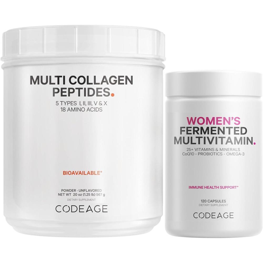 image:imageCodeage  Multi Collagen Protein  Womens Daily Multivitamin Bundle