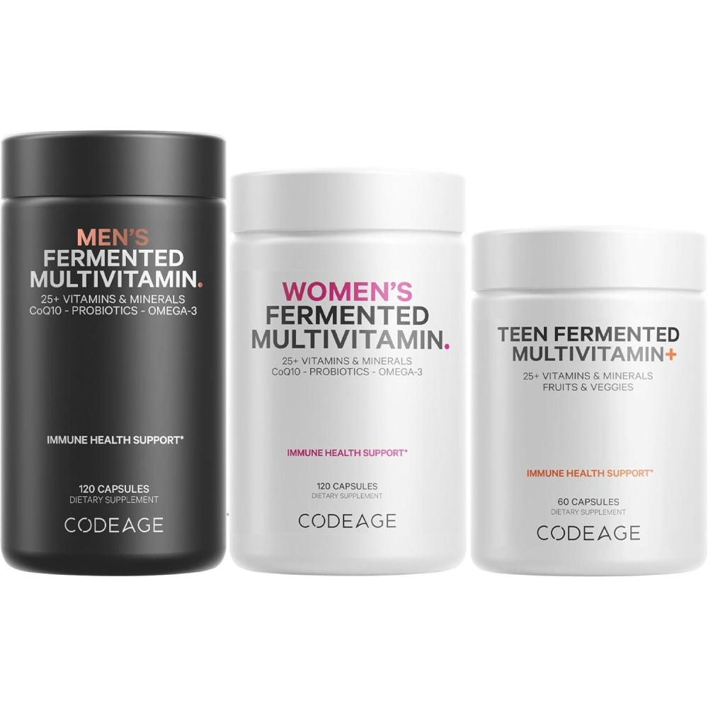 image:imageCodeage Family Multivitamin Bundle Multivitamins for Teens Women amp Men Essential Vitamins amp Minerals Pack