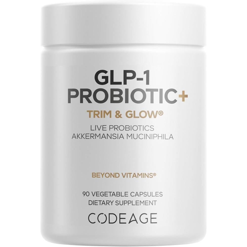 image:imageCodeage GLP1 Probiotic  Live Probiotics Akkermansia Clostridium Bifidobacterium Chicory Inulin Probiotic Prebiotics amp Postbiotics Supplement  500 Million AFU 3Month Supply  90 Capsules