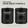 Codeage Multi Collagen Peptides + Probiotics Black Edition, Vitamin C, Hyaluronic Acid Powder Supplement, Grass-Fed, Pasture-Raised, Hydrolyzed, Zero Carbs, Type I, II, III, V & X, Unflavored, 21oz