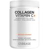 Codeage Collagen Peptides Powder + Vitamin C – 20g Grass-Fed Collagen Per Serving – Digestive Enzymes, Hyaluronic Acid, 18 Amino Acids – Hydrolyzed Collagen Protein – Non-GMO, Unflavored – 9.98 oz