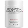Codeage Liposomal Black Ginger Supplement – Kaempferia Parviflora Root Powder – 3-Month Supply – Ginger Root Pills and Herbal Root – Liposomal Delivery – 1 Capsule Per Serving – Non-GMO – 90 Capsules