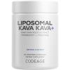 Codeage Liposomal Kava Kava+ Supplement – 500 mg 30% Kavalactones with Magnesium Glycinate – Magnesium Oxide – L-Theanine – Liposomal Delivery – Non-GMO – 60 Capsules