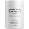 Codeage Liposomal Saffron+ Supplement – Saffron Extract, Magnesium, L-Theanine, Cardamom, BioPerine – 3-Month Supply – Kesar Spice, Liposomal Delivery – Non-GMO – 90 Capsules