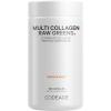Codeage Multi Collagen Protein + Organic Raw Greens Superfood Capsules Supplement, 21 Fruits & Veggies, Grass-Fed Hydrolyzed Collagen Peptides, 5 Types All-in-One, 180 Count