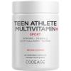 Codeage Teen Athlete Multivitamin+ Sports Supplement – Creatine, Methylated B Vitamins, Taurine, UC-II Collagen, Ferrochel Iron, Ashwagandha, Magnesium, Electrolytes – Non-GMO – 60 Capsules