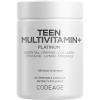 Codeage Teen Multivitamin+ Platinum Supplement – Vitamins A, C, D3, E, B6, B12, Minerals, Probiotics, Citicoline, Collagen, Bone Broth, Folate, Biotin, Lutein, Zeaxanthin – Non-GMO – 60 Capsules