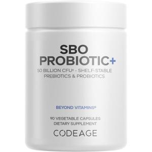 Codeage SBO Probiotics, 50 Billion CFUs Per Serving, Multi Strain Soil Based Organisms Blend and Organic Fermented Botanical Blend, Shelf-Stable – 2 Pack(1)