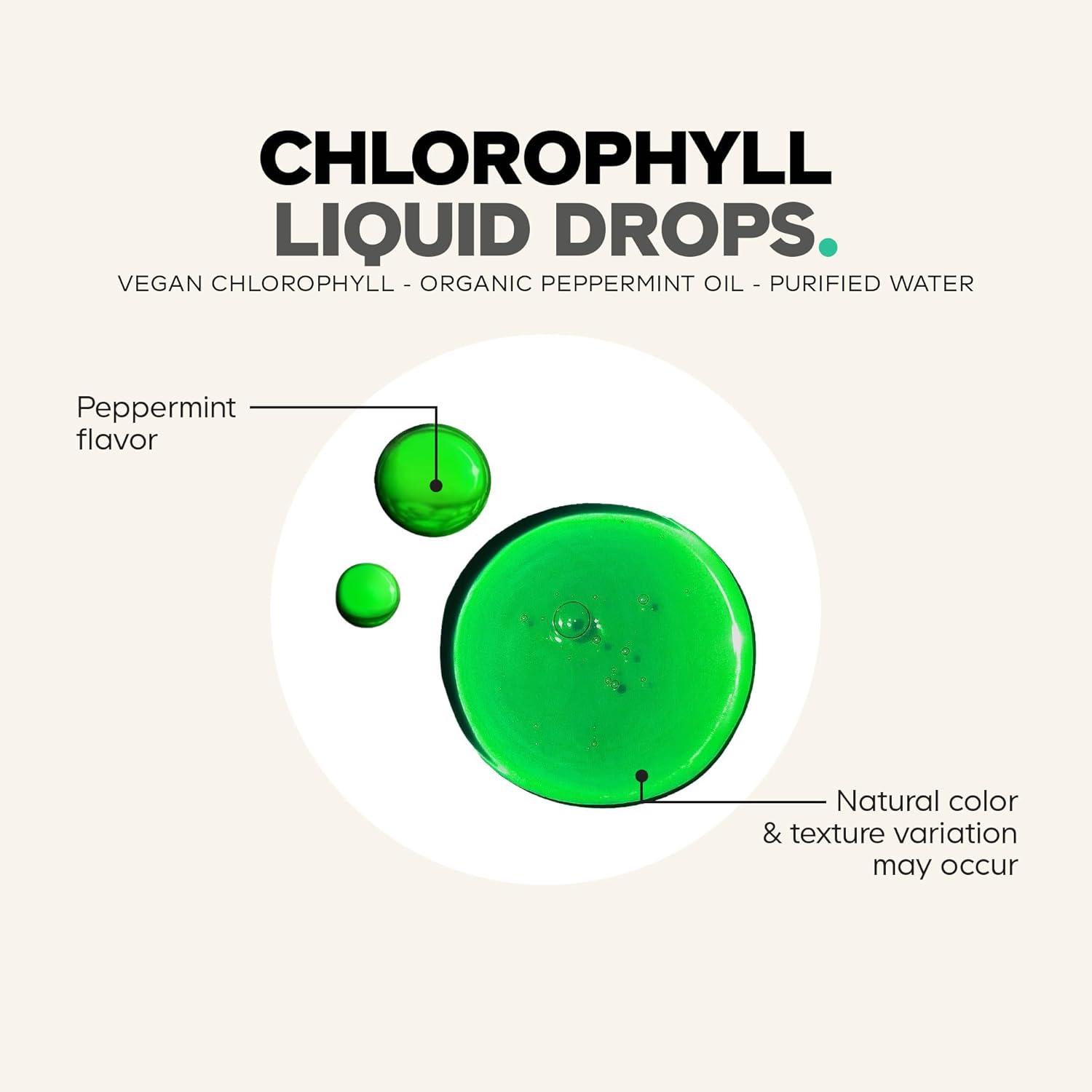 image:imageCodeage Chlorophyll Liquid Drops Supplement Vegan Chlorophyll 50 mg per Serving Organic Peppermint Flavor Clorofila Drink NonGMO GlutenFree Vegan 2 fl oz