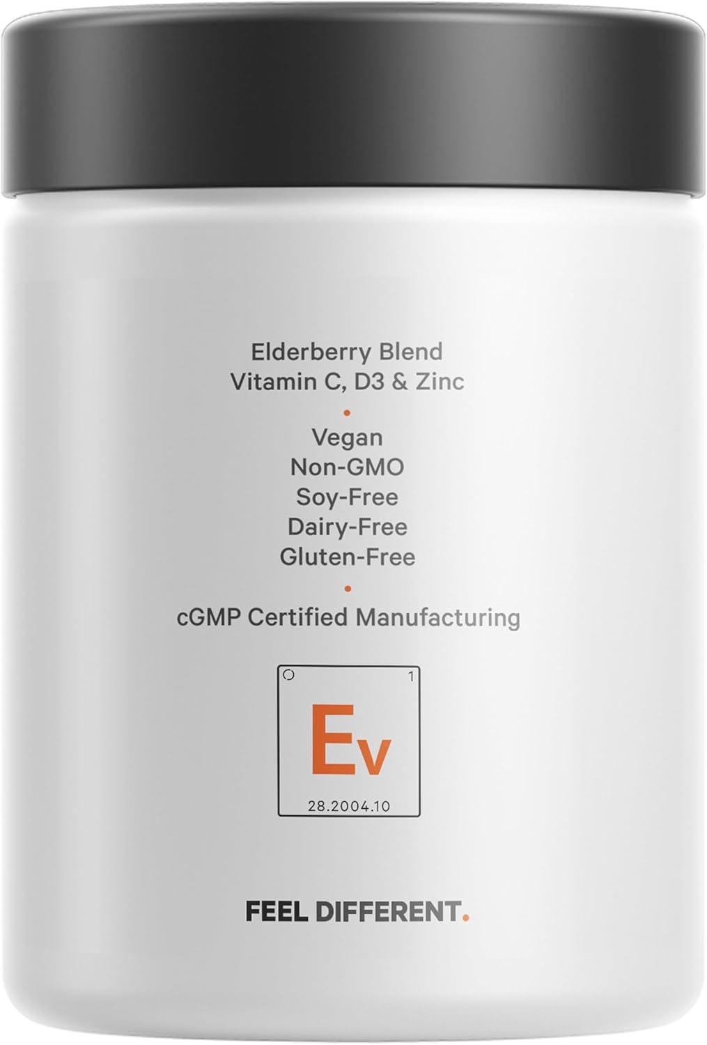 image:imageCodeage Elderberry Vitamins Organic Fermented Elderberry Blend Vitamin C from Ascorbic Acid amp Organic Acerola Cherries Vitamin D3 Zinc Sambucus Berries 90 Capsules