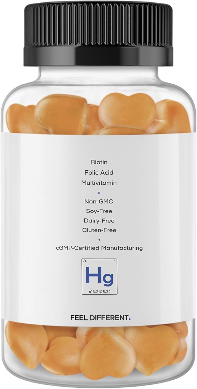image:imageCodeage Hair Gummies Biotin 5000 mcg Sugar Free Growth Gummy Vitamins A C B6 B12 D3 Zinc Inositol Supplement Women amp Men Pantothenic Folic Acid Nails Skin Strawberry Coconut Flavor 60 ct