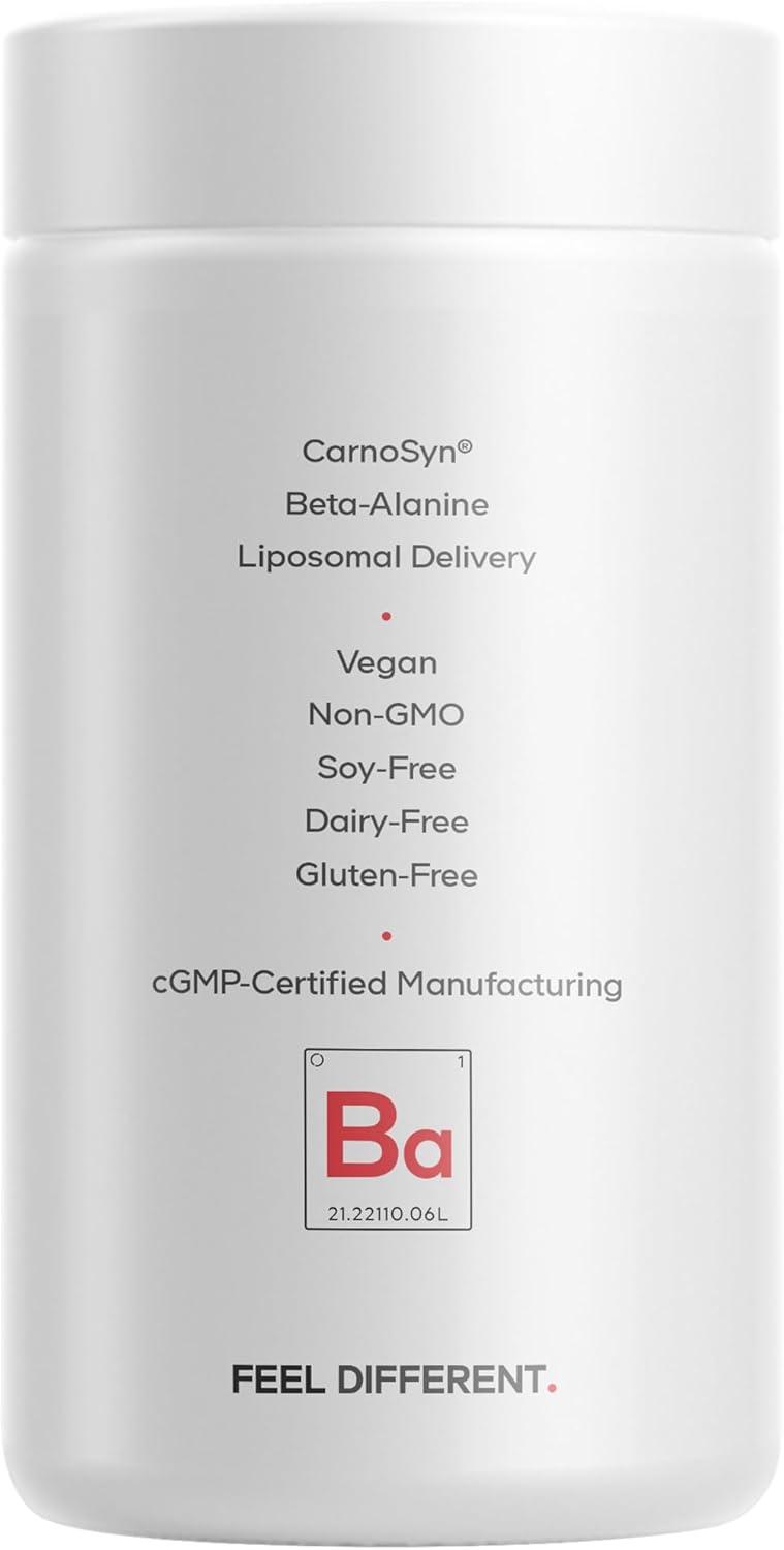 image:imageCodeage Liposomal BetaAlanine Supplement CarnoSyn BetaAlanine 2Month Supply Liposomal Delivery Pre Workout Post Workout and Sport Supplementation NonGMO 180 Capsules