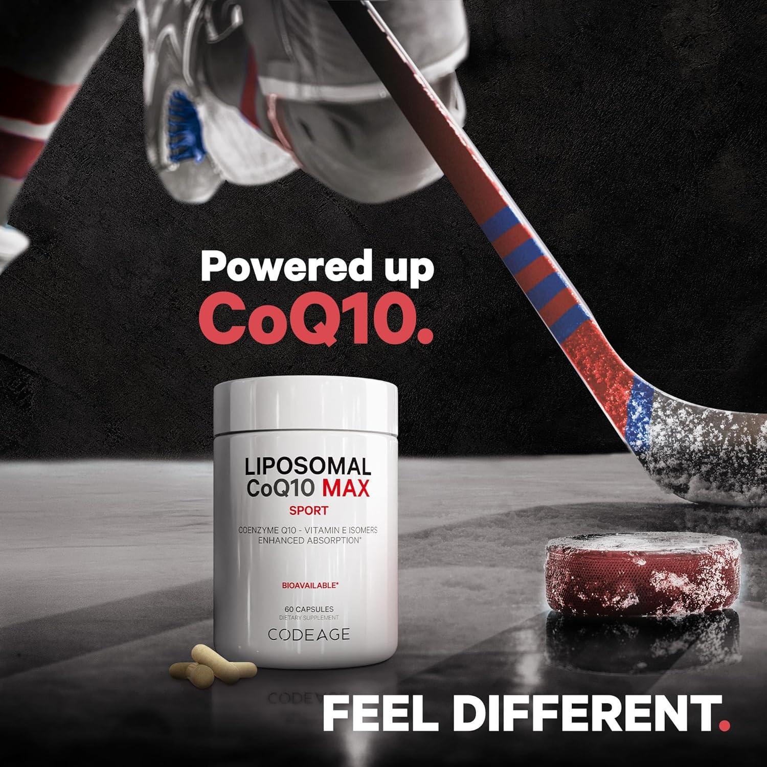 image:imageCodeage Liposomal CoQ10 Max Supplement 250 mg Coenzyme Q10 with Vitamin E Isomers Tocopherols 2Month Supply 1 Capsule Per Serving Liposomal Delivery NonGMO GlutenFree 60 Capsules