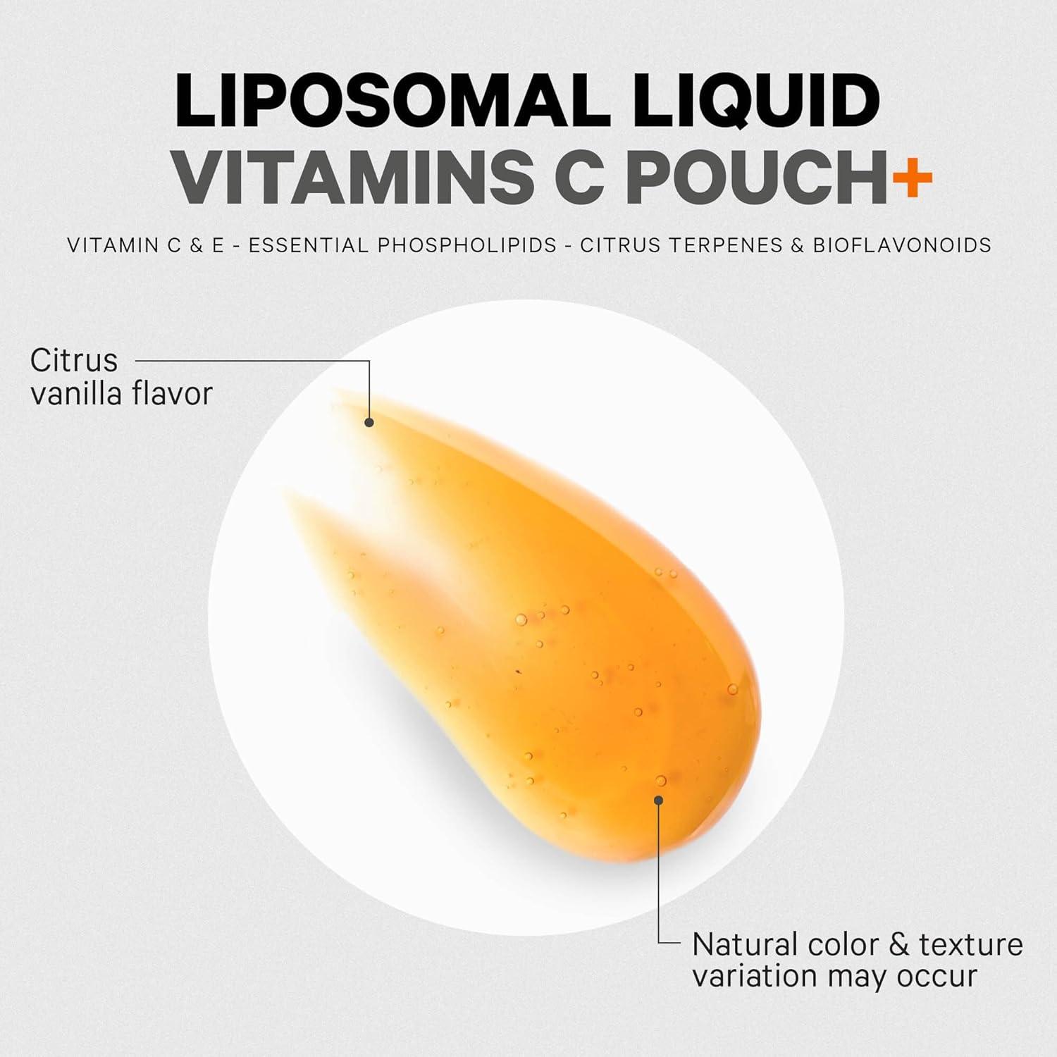 image:imageCodeage Liposomal Vitamin C Liquid 1000mg Vitamin C 4000mg Essential Phospholipids Supplement For Daily Immune Support Liposomes For Absorption Citrus Bioflavonoids Vitamin E NonGMO 32 Pouches