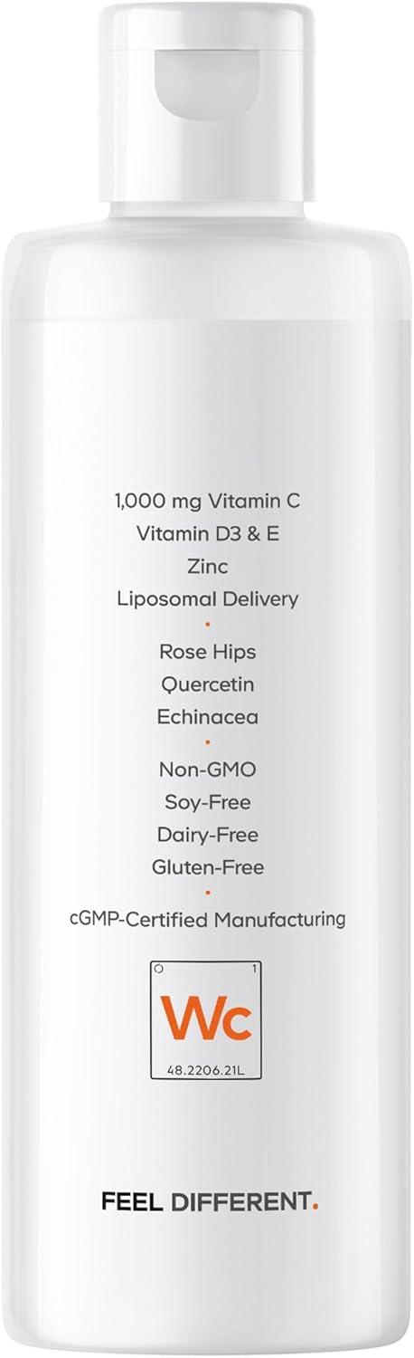 image:imageCodeage Liquid Vitamin C 1000mg Vitamins D3 E amp Zinc Rose HIPS Quercetin Echinacea Vegan Liposomal Vitamin C Supplement NonGMO 1522 fl oz