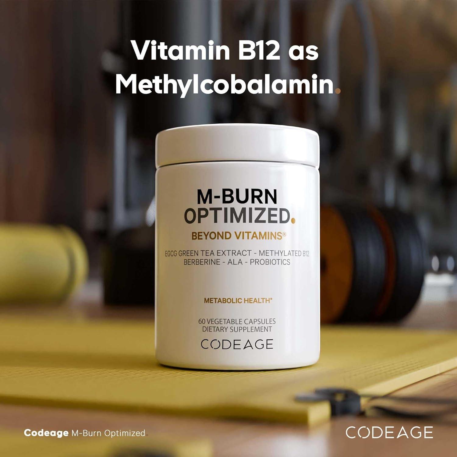 image:imageCodeage MBurn Optimized Supplement Decaffeinated Green Tea Std to 50 EGCG Berberine Akkermansia Vitamin B12 Probiotics Vitamins 60 Capsules