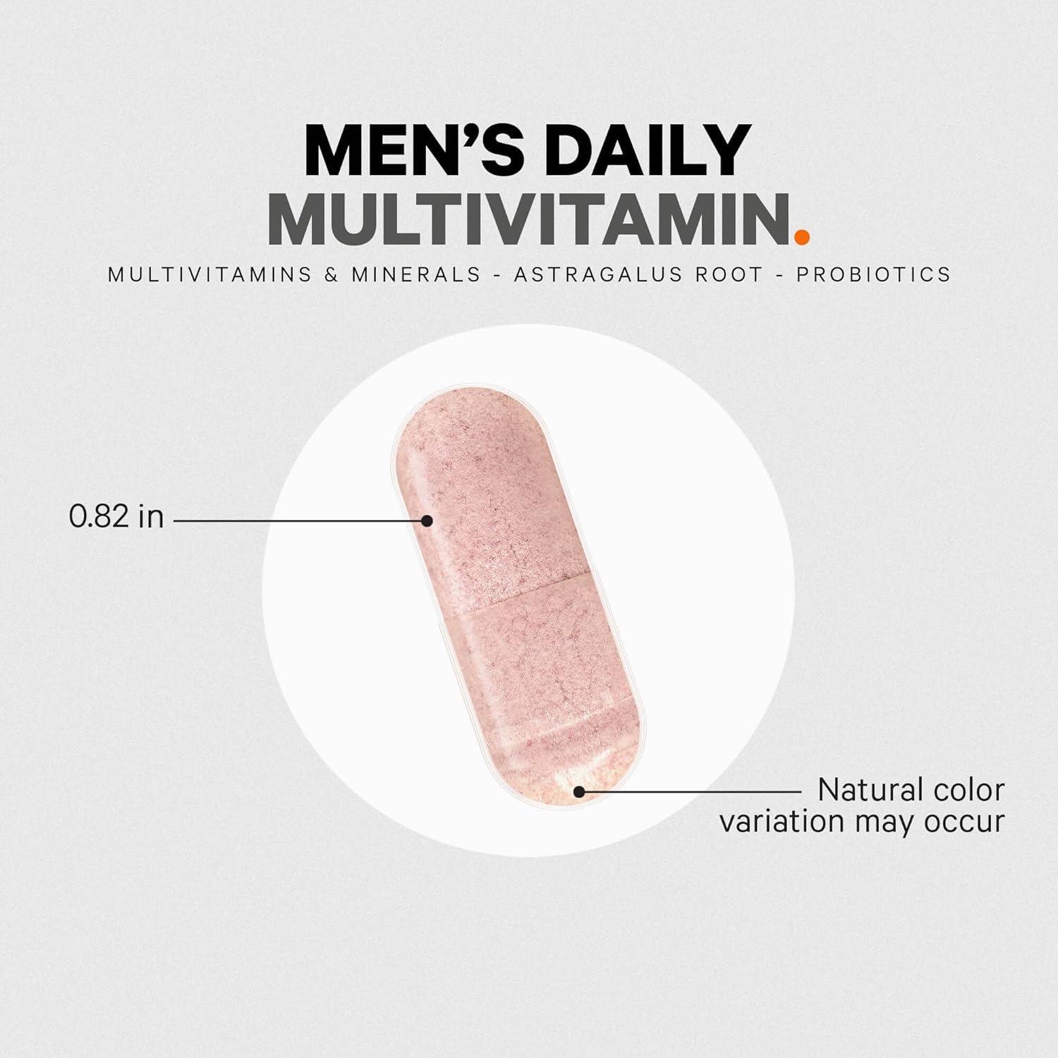 image:imageCodeage Mens Multivitamin Daily Vitamins for Men with Vitamin A C D3 E B12 Magnesium Zinc Iron Chromium Probiotics Astragalus amp More 1 Capsule Per Serving 30 Capsules