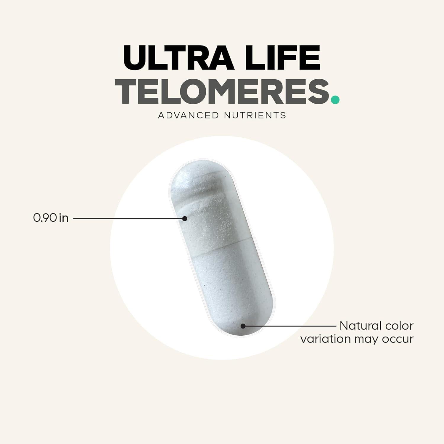 image:imageCodeage Ultra Life Telomeres Supplement 5 MTHF Folate Vitamin B9 Vitamin B12 Methylcobalamin Vitamin D3 LTheanine Ashwagandha 3Month Supply DNA Methylation Cycle NonGMO 90 Capsules