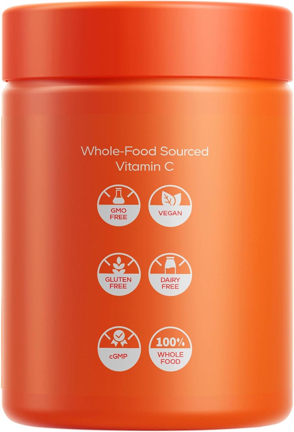 image:imageCodeage Whole Food Vitamin C Supplement Acerola Cherry Camu Camu Amla Berry amp Rose HIPS Blend Citrus Bioflavonoids Instantfood Energy Vitamins 500mg Vitamin C Pills NonGMO 60 Capsules