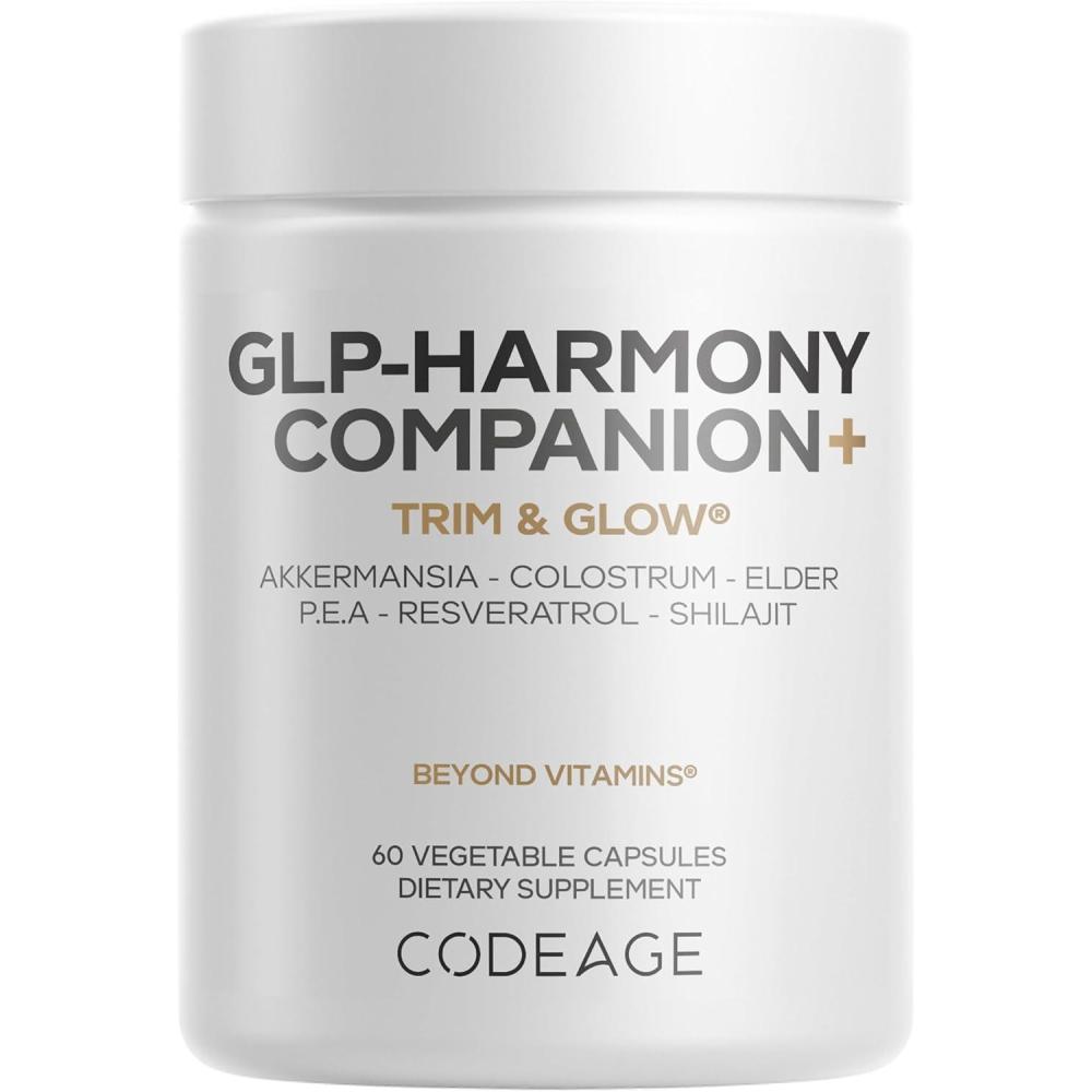 image:imageCodeage GLPHarmony Companion Supplement  GLP1 Agonist Support  Lions Mane Pea Colostrum Shilajit Akkermansia Elder Citrus Bioflavonoids Broccoli Resveratrol  NonGMO  60 Capsules