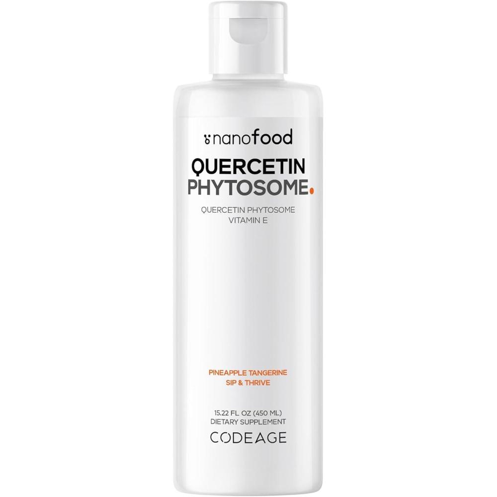 image:imageCodeage Liquid Quercetin Phytosome Supplement Quercetin 1000 mg Dihydrate 3Month Supply Immune Support Sophora Japonica Vitamin E Liposomal Delivery Vegan NonGMO 1522 fl oz