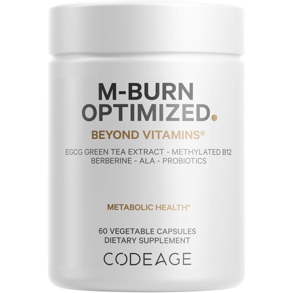 image:imageCodeage MBurn Optimized Supplement Decaffeinated Green Tea Std to 50 EGCG Berberine Akkermansia Vitamin B12 Probiotics Vitamins 60 Capsules