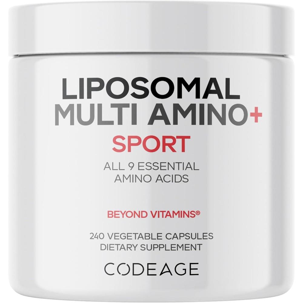 image:imageCodeage Multi Amino BCAA amp EAA Supplement All 9 Essential Amino Acids FreeForm BranchedChain Amino Acid Pills Sport Supplement Pre amp Post Workout Liposomal Delivery Vegan 240 Capsules