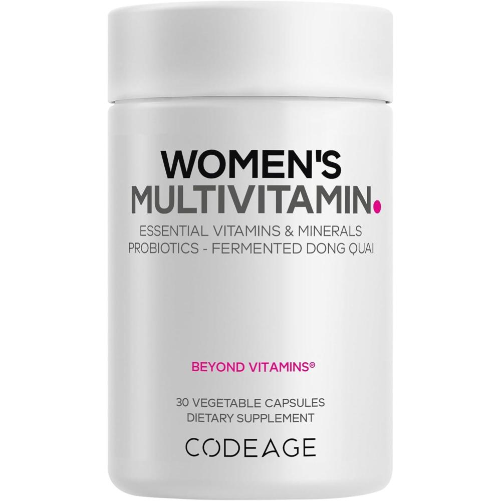 image:imageCodeage Womens Multivitamin Vitamins A C D3 E B6 B12 Folate Calcium Magnesium Iron Dong Quai Probiotics 1 Capsule Per Serving Daily Vitamin Pills for Women NonGMO 30 Capsules