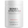 Codeage Bones Vitamins+ – Vitamin D3 & K2, Vitamin C, Calcium, Magnesium, Zinc, Hesperidin, L-Lysine, Manganese, Bamboo, Horsetail, Cissus, Boron, Trans-Resveratrol, Non-GMO Supplement – 90 Capsules