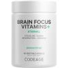 Codeage Brain Focus Vitamins+ Nootropic Supplement with Citicoline as Cognizin, Panax Ginseng, Resveratrol, Gotu Kola, Vitamin B12 Methylcobalamin – Liposomal Delivery – Non-GMO – 60 Capsules
